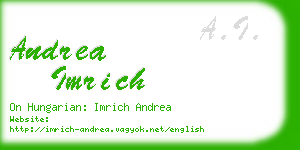 andrea imrich business card